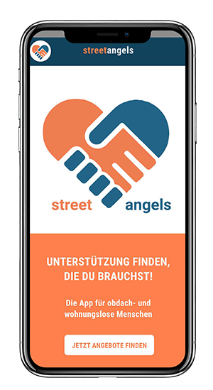 Ansicht streetangels auf iPhone